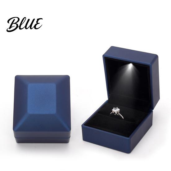 Luce Bianca Anello Display Scatola Luminosa con LED Design Compatto Portatile Romantico Morbido
