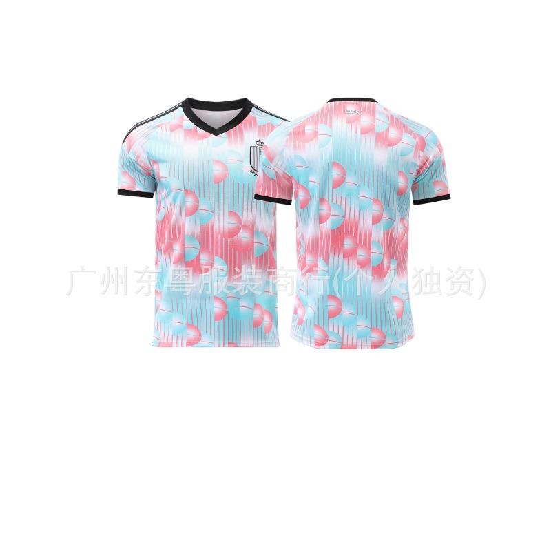 New Bar West Argentina Portugal Teeth France Belgium Jersey Adult Football Suit Club Short Sleeve T-Shirt