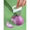 Effortlessly Slice Onions with This 1pc Colorful Onion Slicer Kitchen Stainless Steel Potato Chip Onion Holder