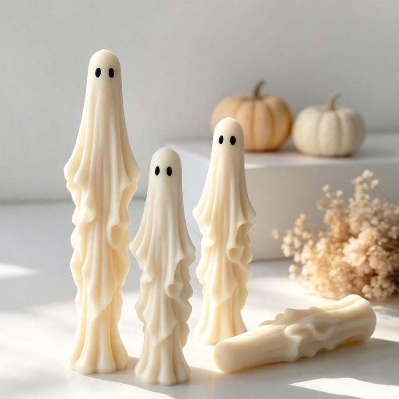 Figure Shaped Silicone Making Tool for Resin Casting and DIY Gypsum Craft, Candle Making Tool for Handmade Halloween Decoration