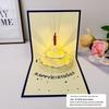 Carte pop-up Gâteau d'anniversaire musical 3D avec lumières colorées et enregistrement
