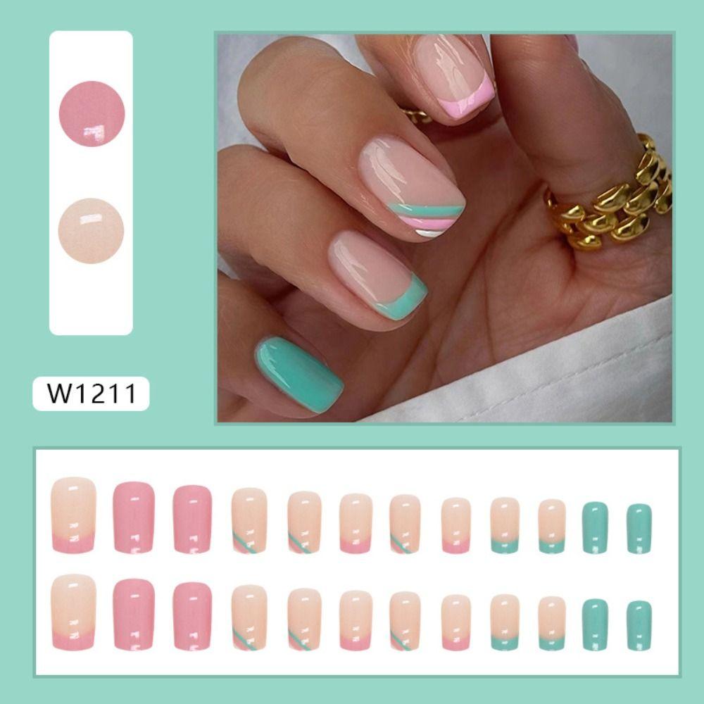 

Накладные ногти с квадратной головкой, носимый маникюрный пресс для ногтей, водонепроницаемые накладные ногти для девочек