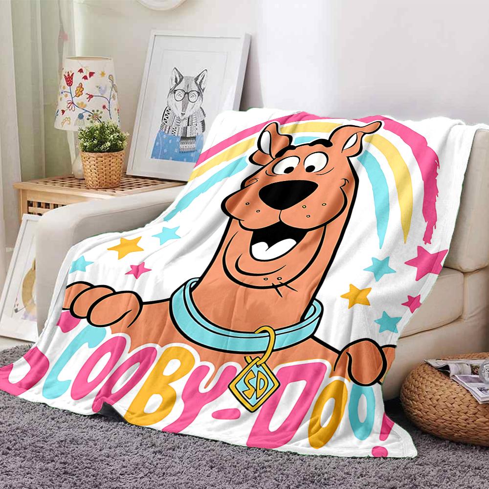 1Pc Scoobydoo Mystery Machine Blanket For Couch Bed Plush Cozy Fuzzy Blanket Super Soft Warm Blankets For Fall And Winter 0918155