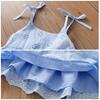 Girls Vest Skirt Summer Western Style Suspender Princess Dress Girl Hollow Embroidered Dress Summer