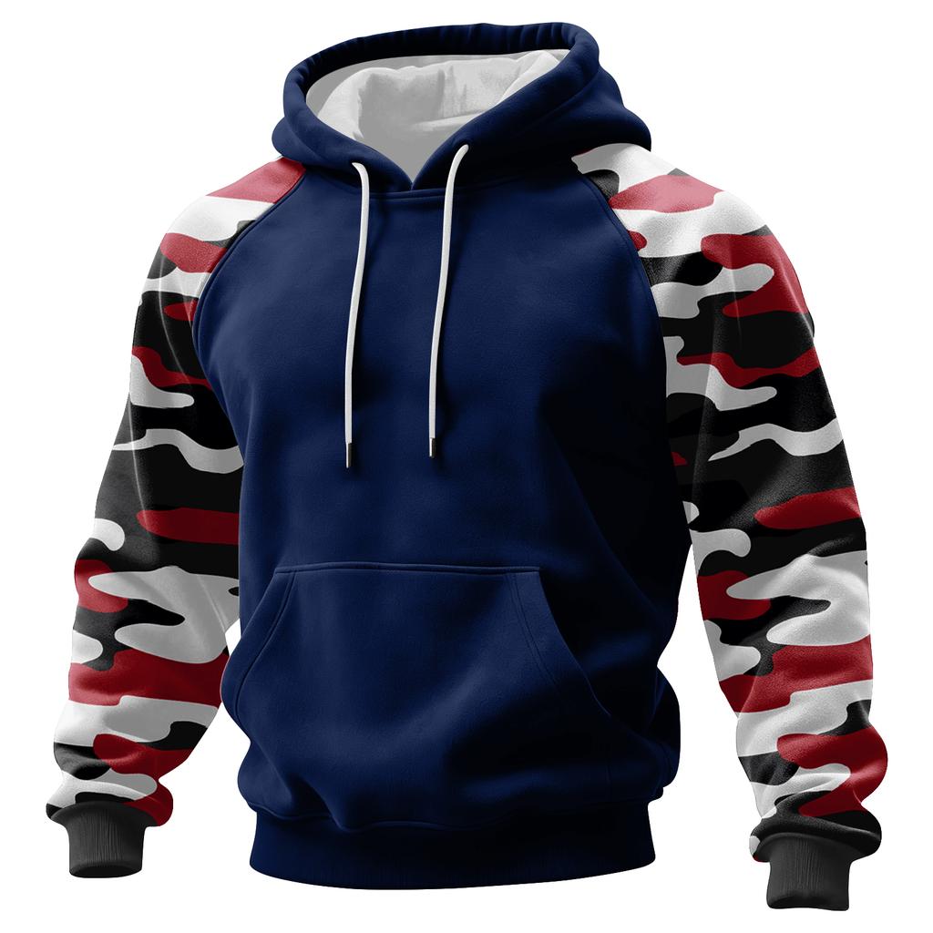 Herren Camouflage Sweatshirt Hoodie Herren Sport Übergröße Freizeit Sweatshirt