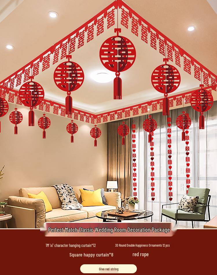 Wedding Room Decoration Set for Bride and Groom's New Home