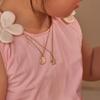 GEMCHIC Women's Stainless Steel Star Moon Layered Necklace Earring Set for Kids, Minimalist Design Jewelry Set