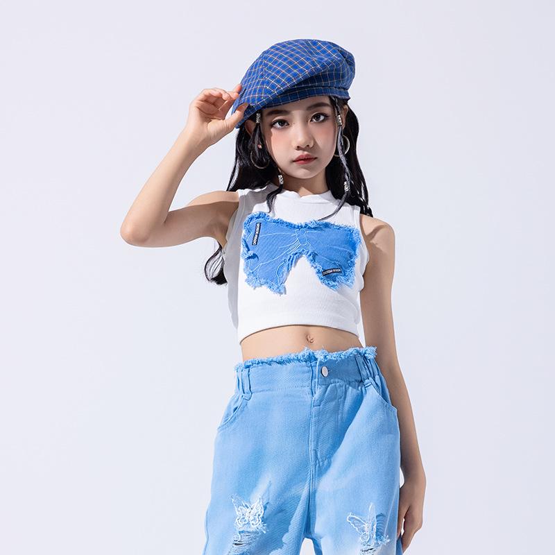 Trendy Jazz Dance Costume for Girls - Stylish Hip-Hop Performance Outfit