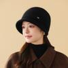 Women Winter The Elderly Hat Warm Ear Protector Piled Thickened Bucket Hat Cold Knitted Wool Basin Hat