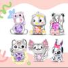 Copper Pink Cat Duck Cute Carton Charms Beads Fit Original Pandora Bracelets Diy Charm Bead For Women Fine Jewelry