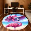 1pc Flamingo Beach Round Chair Mat Area Rug - Non-Slip, Floor Mat for Office, Bedroom, Home Decor Christmas Gift-1002339