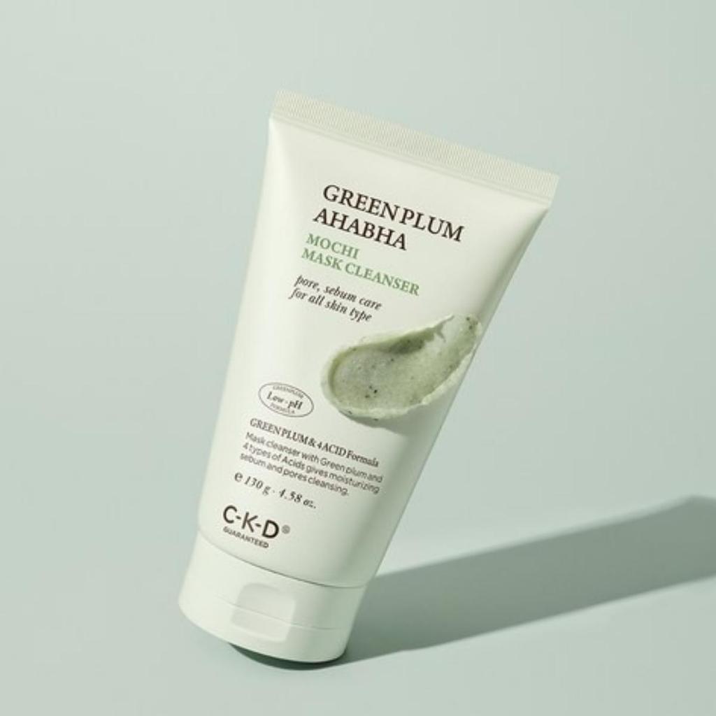 CKD Green Plum AHA Pack Soap Cleansing Foam Exfoliating Brightening 130g