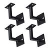 4pcs L Shape Metal Handrail Mounting Brackets Wall Mounted Stair Holder With Screws For Indoor Outdoor Installation