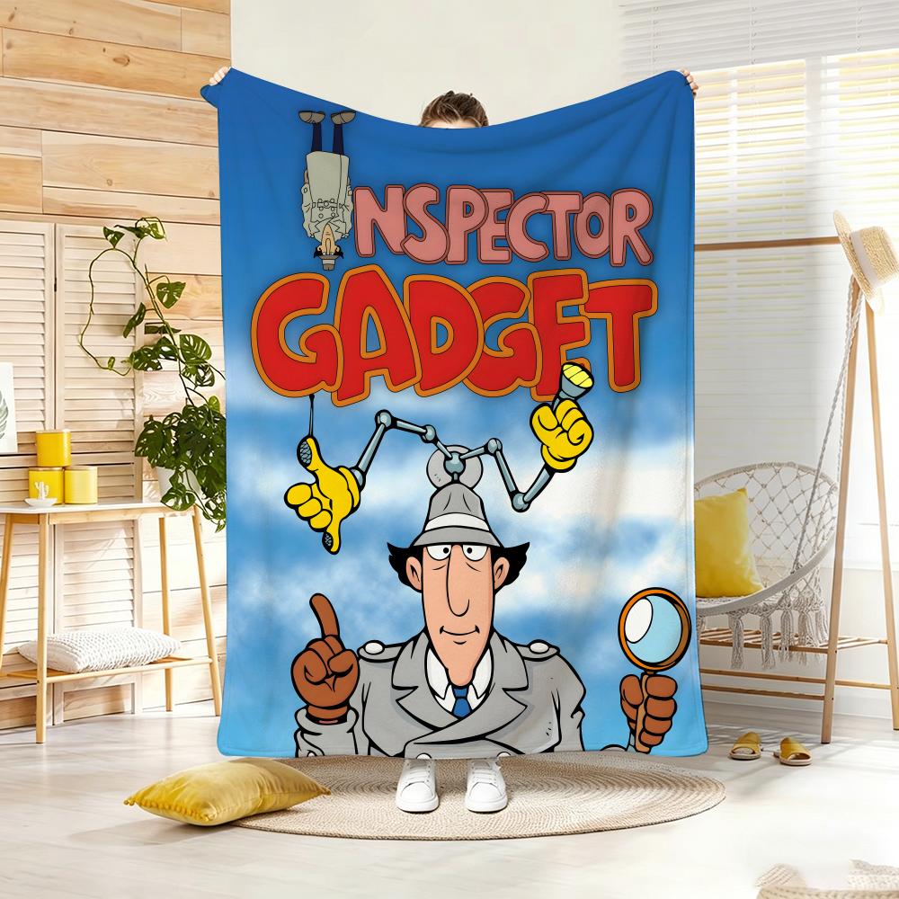 Anime I-Inspector GadgetS Throw Lightweight  Flannel Blanket Soft Skin-friendly for Summer Cooling