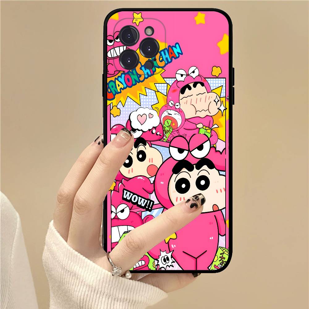Crayons Shin-chan Phone Case For iPhone 16 15 14 11 12 13 Mini Pro XS Max Cover 6 7 8 Plus X Funda Shell