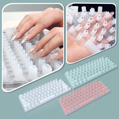 Keyboard Cover For Long Nails, Comfortable Typing Raised Keyboard Protector Skin For Nail Arts Silicone Waterproof