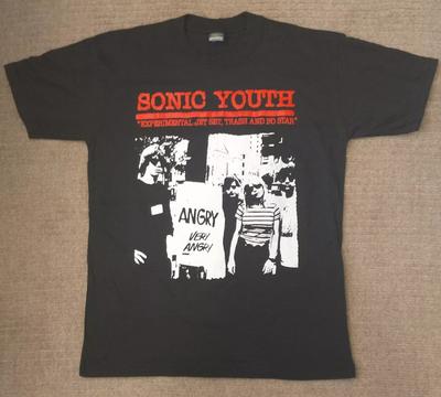 Sonic Youth Retro Czarna Koszulka Nowa Czarna Koszulka Unisex Graficzna Koszulka z Krótkim Rękawem Unisex Męska Damska Lato