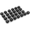 RTRHINOTUNING 50pcs 7.6mm(0.3in) Wheel Decorative Nail Universal Rim Lip Rivets Black Nut Replacement