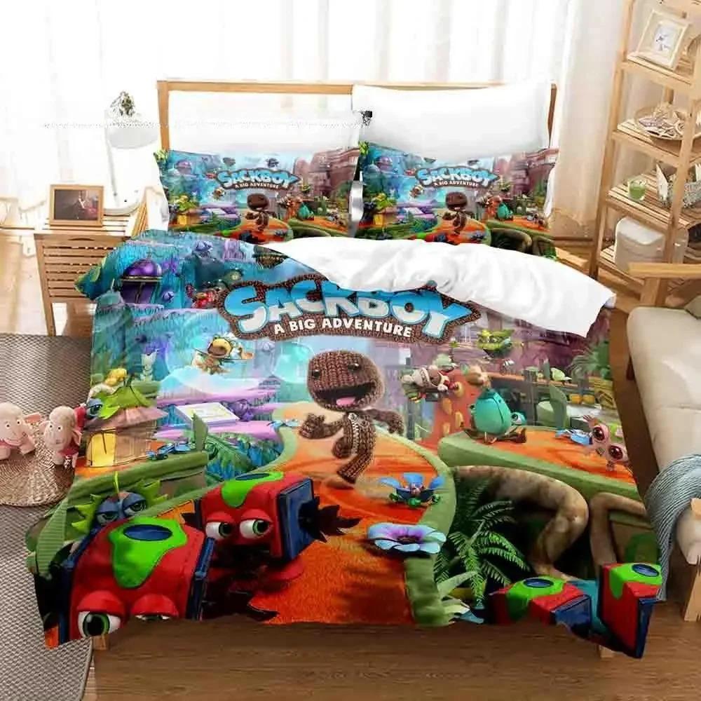 Ensemble de literie Sackboy Little Big Planet Simple Twin Complet Queen King Taille Ensemble de lit Aldulte Enfant Chambre Housse de couette Ensembles Lit Anime
