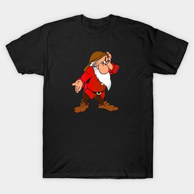 Men Black Print T-shirt Grumpy Dwarf No-Cut Transfer Paper Print Cotton Tshirt L чёрный