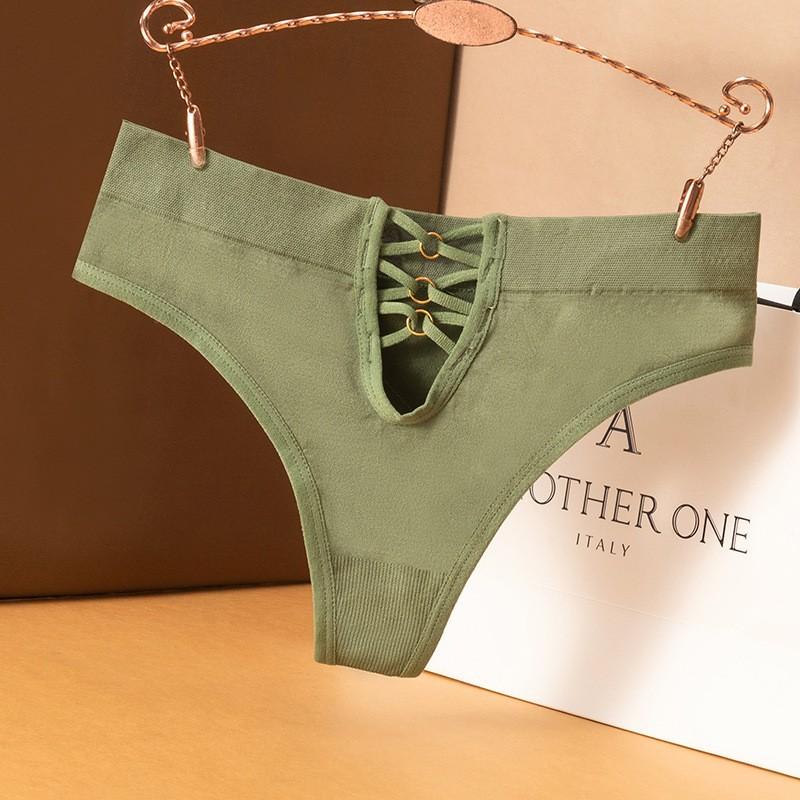 Sports And Fitness Underwear For Women, Mid Waist Seamless Thong For Women