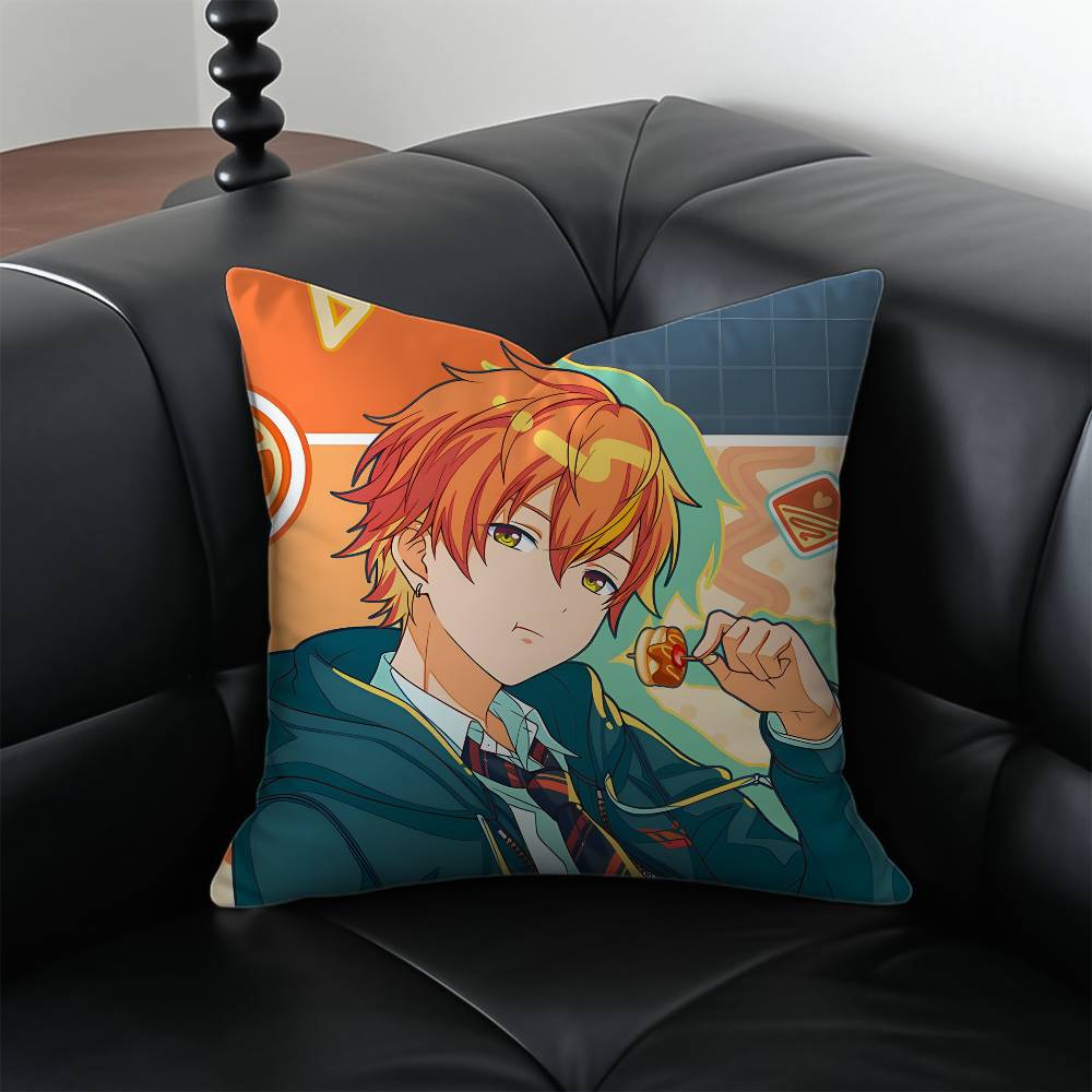 P-Project S-SEKAI Shinonome Akito Pillow Case Anti-dustmite Pillowcase Invisible Zipper Silky Short Plush Sofa Cushion Cover