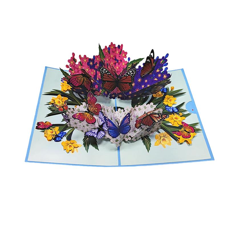 Creative Color Printing 3D Butterfly Greeting Card Fragrance Butterfly Cards 3d Popup Greeting Card Luxury Holiday Greeting Card