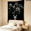 Scorpions Band Wall Tapestry Aesthetic Wall Hanging Printed Fabric Blanket Decorative Tapestries for Bedroom Living Room Home Decor