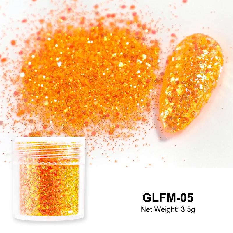 3,5g Paillettes Iridescentes Sucre pour Ongles Coloré Candy Coat Poudre Pigment Pour Manucure Effet Sucre Poussière Brillante Décorations Nail Art