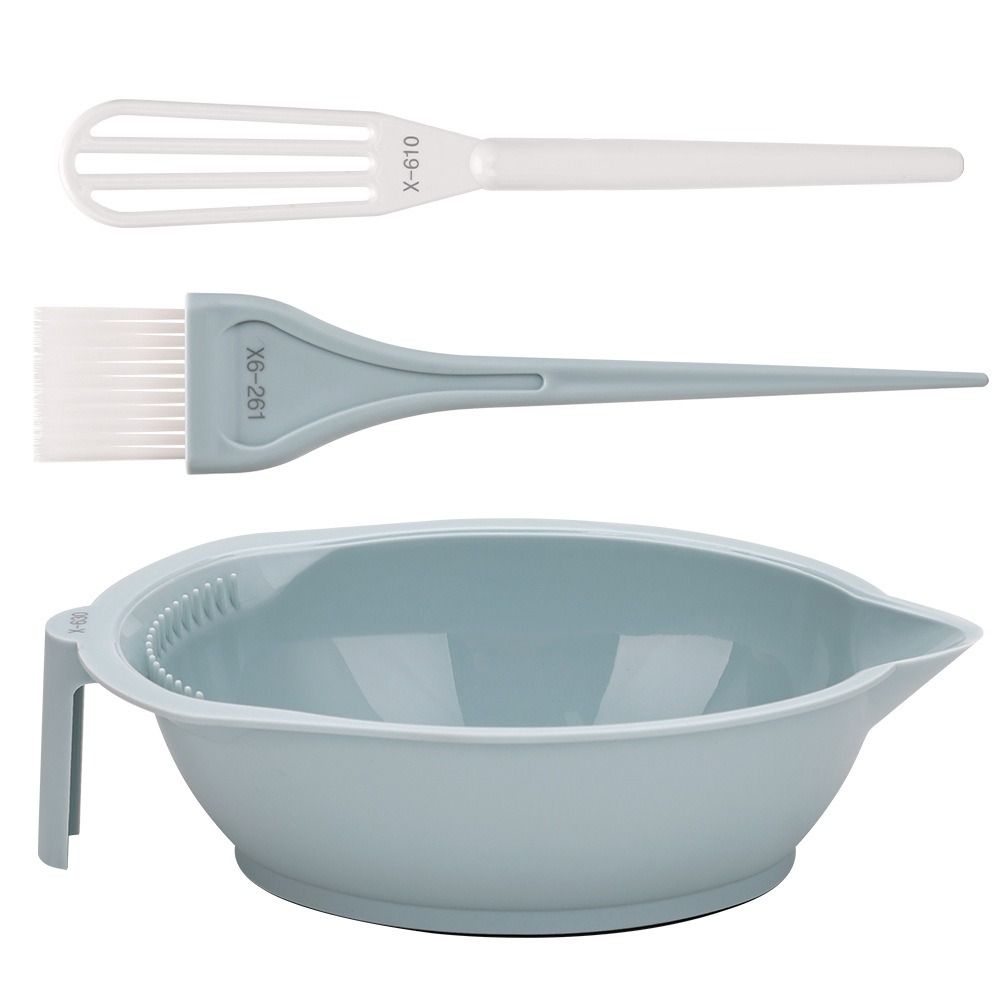 3PCS Anti-slip Multi-Color Mixing Bowl Brush DIY Hair Coloring Kit  Stylists