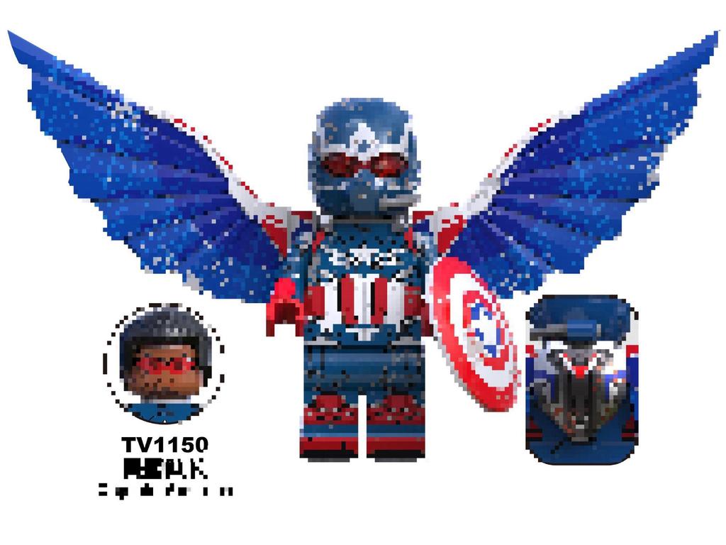 TV6216-6218 Superhero Series Captain Falcon Building Blocks Figure Toy