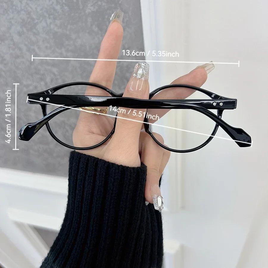 Retro Round Glasses Women Men Brand Circular Vintage Eyeglasses Frame Male Clear Lens Mirror Outdoor Transparent Lens