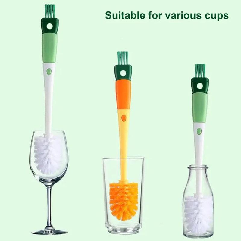 4 In 1 Cup Brush Long Handle Water Bottle Cleaner Brush Kitchen Clean Cups