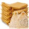 Goldene Organza-Geschenktüten mit Kordelzug Schmuckaufbewahrung Netzbeutel Süßigkeitenverpackungsbeutel Hochzeitsgeschenk Weihnachtsfeier Süßigkeitenbeutel