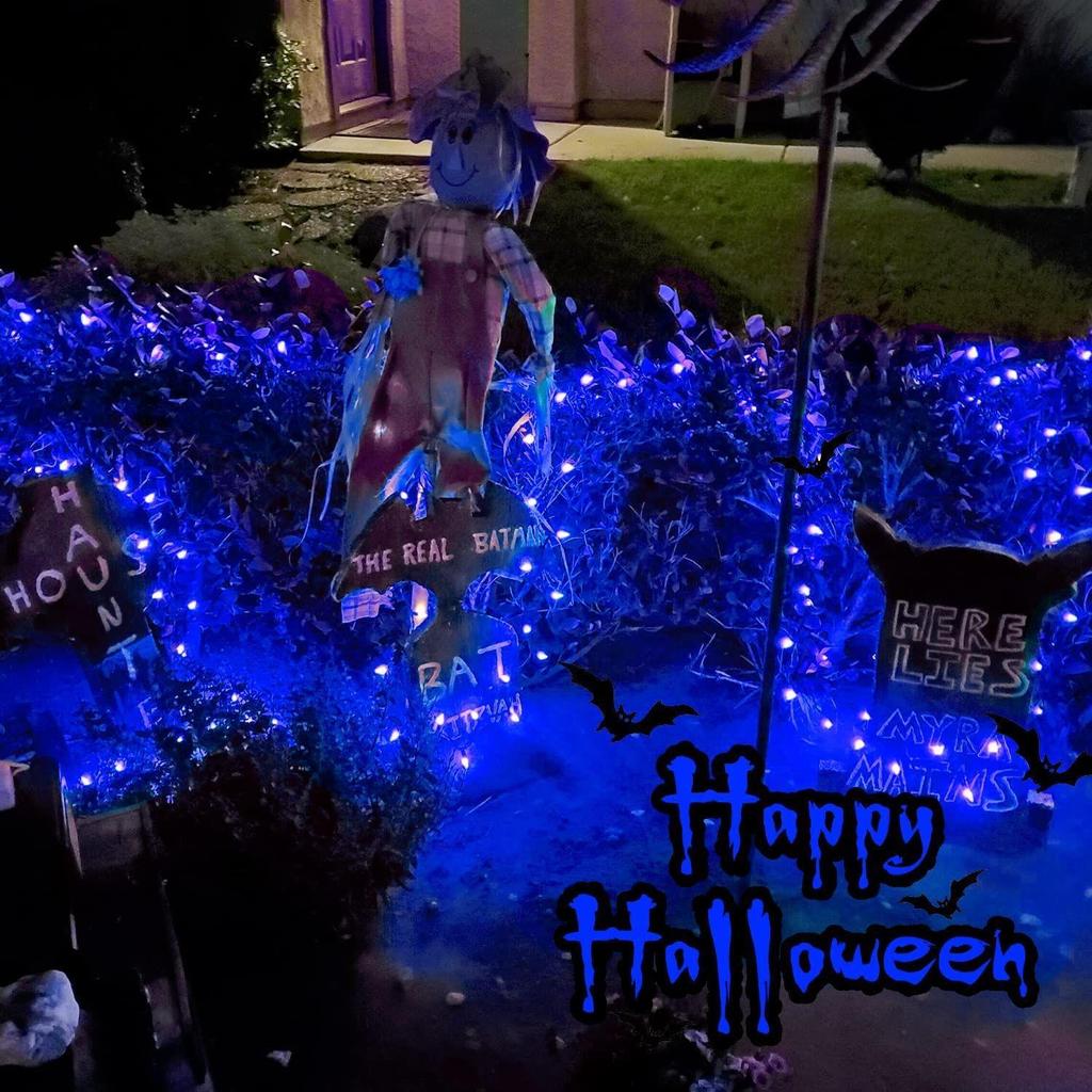 20 metrů LED sériová světla – AC zástrčka Vodotěsný měděný drát Modré vílí světlo pro domácí dekoraci, Vánoce, zahradu