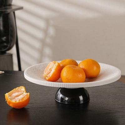 Fashion High-legged Fruit Plate Large Capacity Plastic Dried Fruit Plate Light Luxury Snack Tray Fruit Display