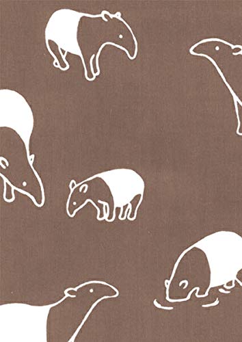 Edoten Todaya Shoten Niwazome Tenugui (Japanese Hand Towel) Malayan Tapir 1014