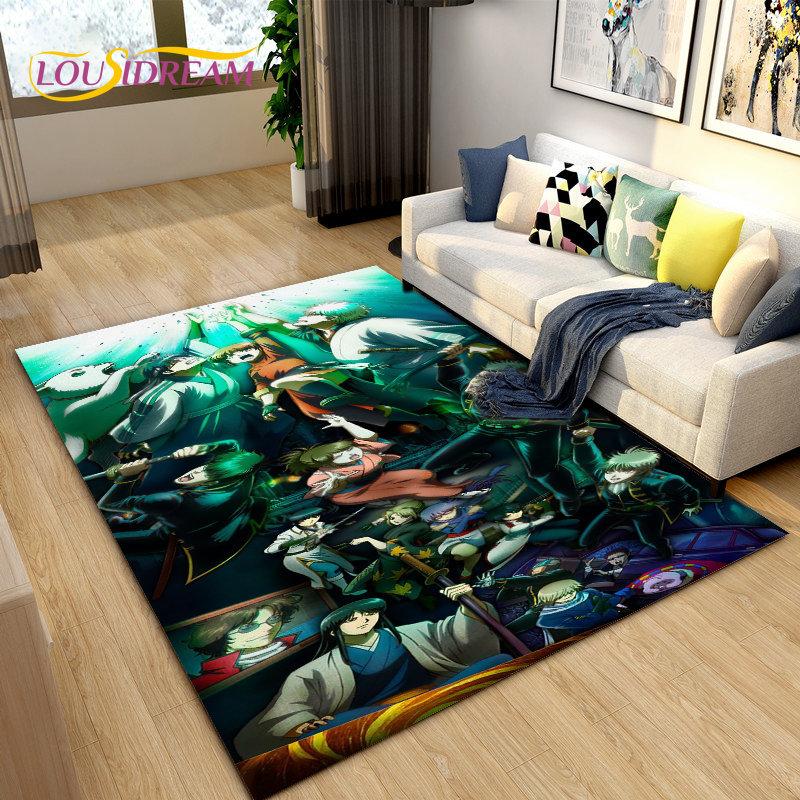 Anime Gintoki Kagura Gintama Area Rug,Carpet Rug for Living Room Bedroom Sofa Doormat Decoration, Kids Play Non-slip Floor Mat