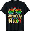Santa Claus Sunglasses Beach Christmas In July Men Women Kid T-Shirt