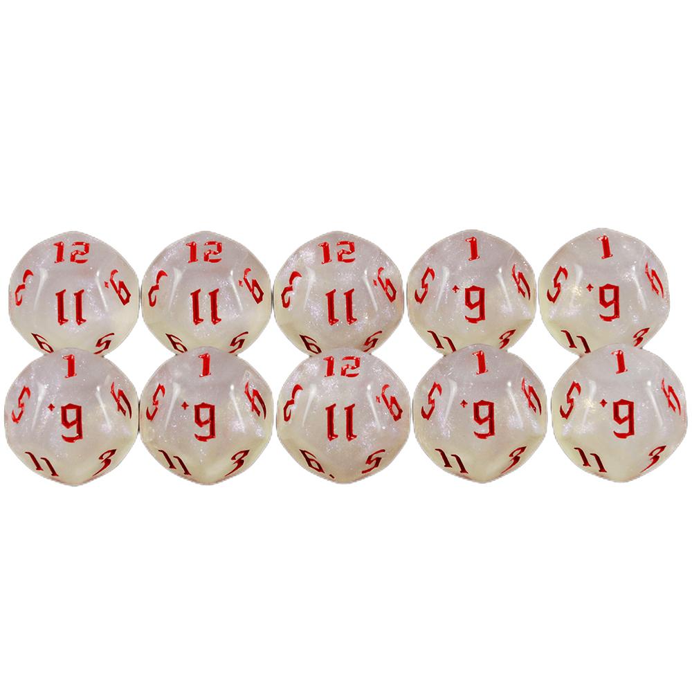 10PCS D12 Dice Set Multi-sided Games Dices Desktop Polyhedral Set for Role Playing Game