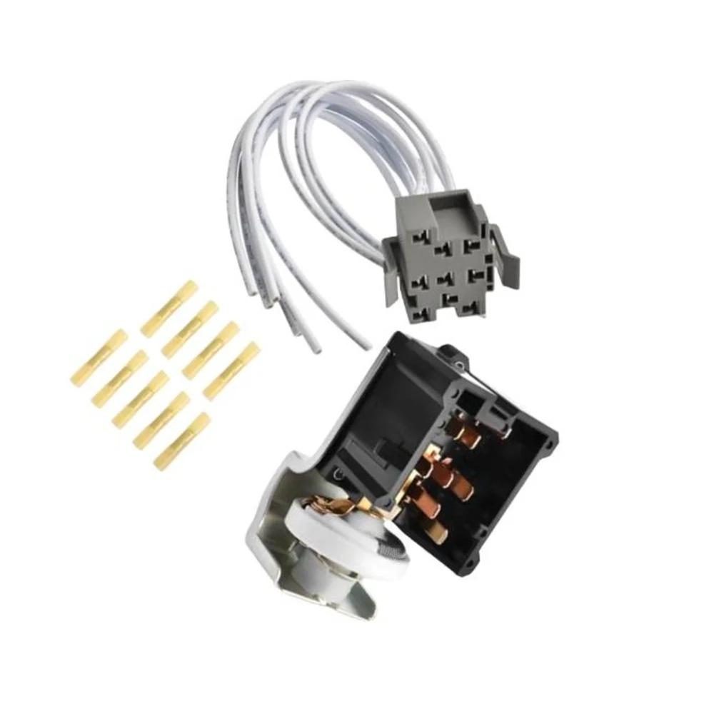 9 Terminal Headlight Switch & Harness E7Tz-11654A For Ford E-150 E-250 E-350