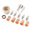 13 Pieces Plasma Cutter Consumables 1.0mm Electrodes Nozzles Swirl Ring Double Point Spacer for IPT‑60 PT‑60 IPT‑40 PT40