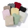 Women's Slimming Pure Cashmere Ribbed Pullover Sweater - Solid Color, Half-High Neck Knitwear