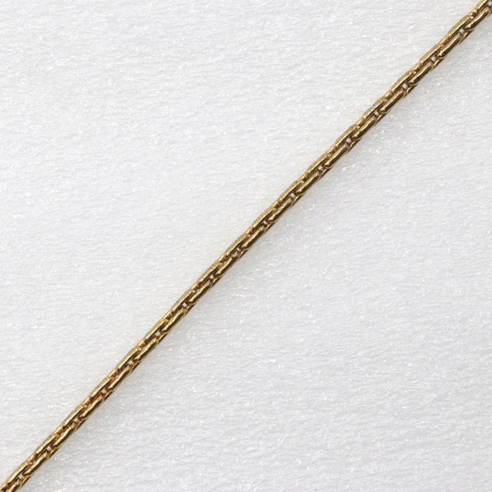 Dior 3P Necklace vintage Plated Gold/Rhinestone 4.5g Women Used