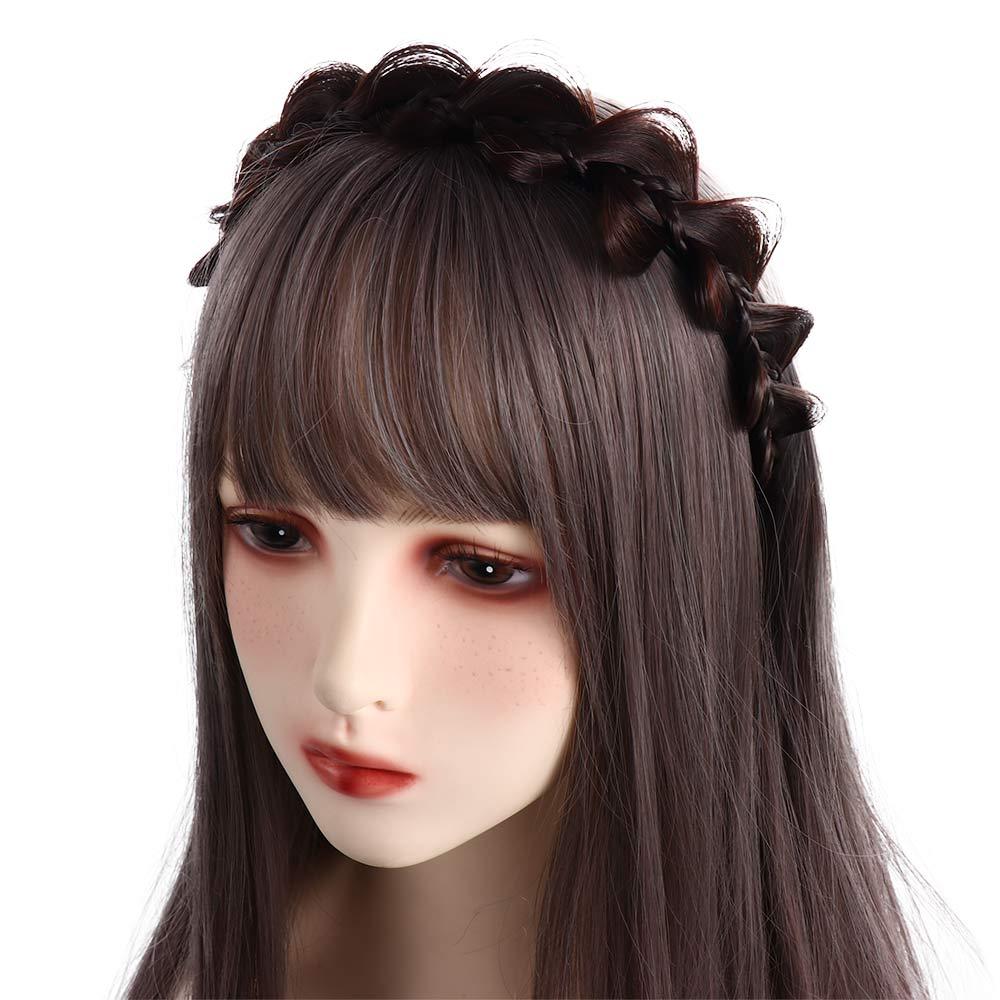 Headband Fishbone Braid Non-slip Wig Headband Wide Hair Hoop Female Hairbands Korean Style Headwear