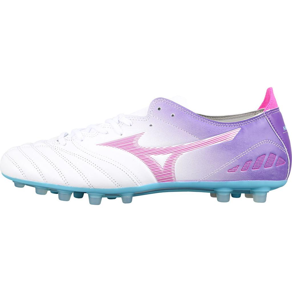 Mizuno Morelia Neo III Pro Comfortable AG (Rubber Short Studs) Shock Absorption Soccer Shoes Men Soccer Shoes White Purple P1GA238456