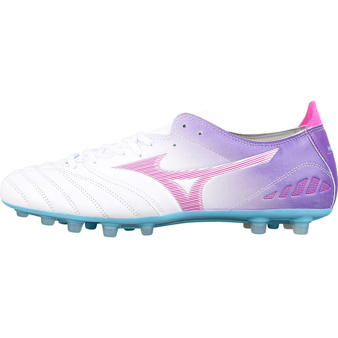 

Mizuno Morelia Neo III Pro Удобные AG (Резиновые короткие шипы) Амортизирующие футбольные бутсы Мужские футбольные бутсы Бело-фиолетовые P1GA238456 40.5