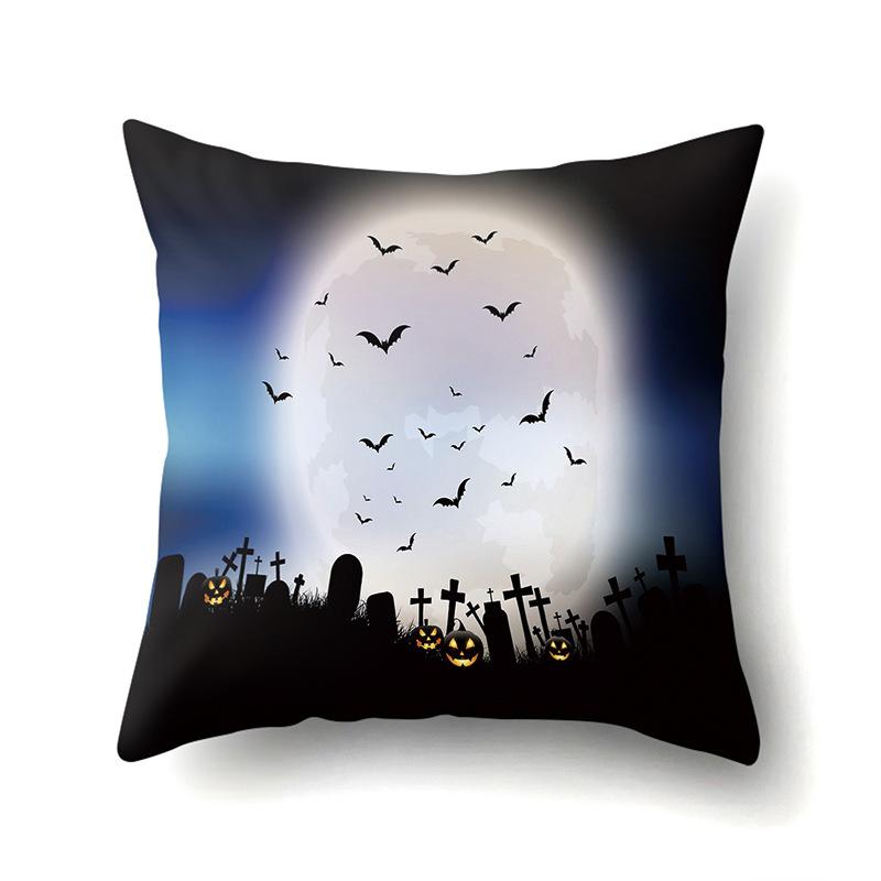 Halloween Polyester Kissenbezug Auto Lendenkissen Kürbis Sofa Kissenbezug Heim Wohnzimmer Kissenbezug