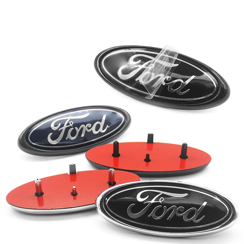 Car Front Hood Emblem Rear Boot Badge Front Grille Logo For Ford F150 F250 Focus MK2 Fiesta MK7 Ranger Mondeo Auto Accessories