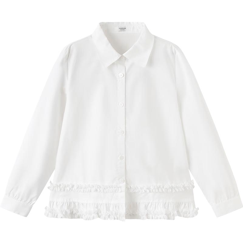 Balabala Girls' Long-Sleeve Cotton Blend Shirt